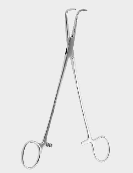 Кровоспинний затискач ГАЙСА (HEISS), вигнутий під кутом 90º, 24 см. Бренд: Zepf (Зепф).